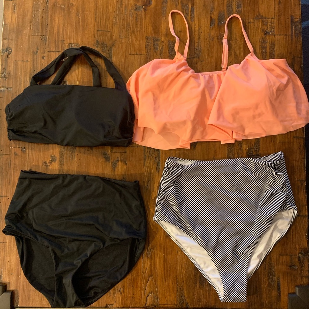 2 high waisted bikinis, like new!
